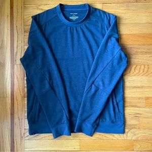 Ministry of Supply Fusion Terry Crew Sweatshirt, Men’s Medium, Navy